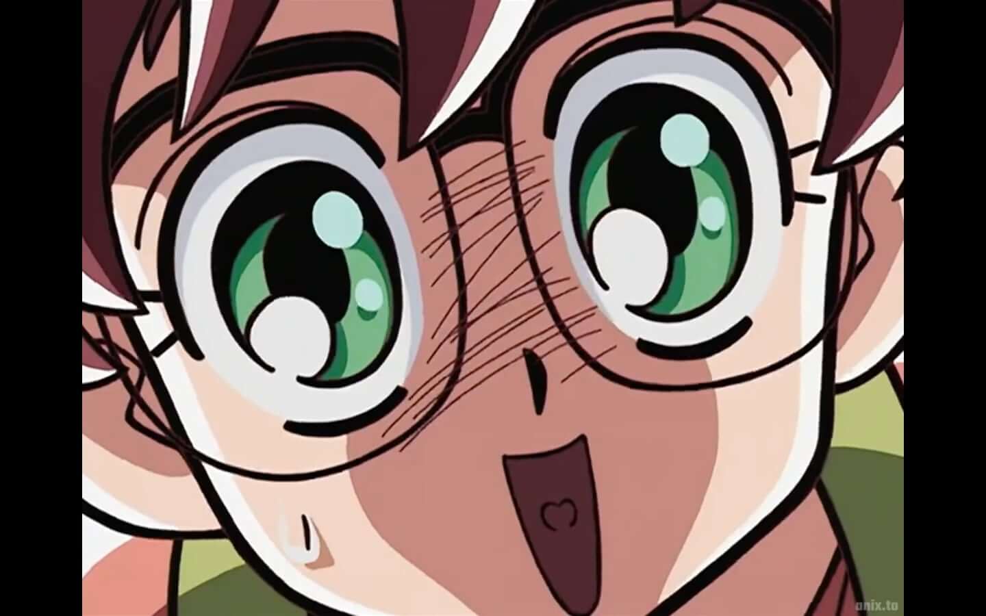 A closeup shot of Marin's face, looking extremely worried.